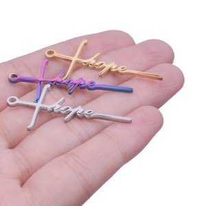 จี้กางเขนสแตนเลส 304 ชุบสูญญากาศ สำหรับทำสร้อยคอ DIY สำหรับผู้หญิง - Product Image 4