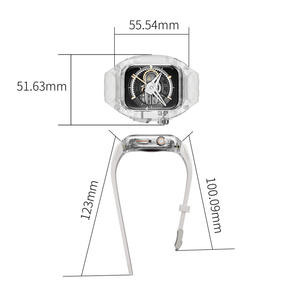 Funda Transparente Estilo Richard y Correa de TPU para Apple Watch S11 46mm Ultra 49mm SE 44mm, Correa de Reloj Resistente a Arañazos - Product Image 4