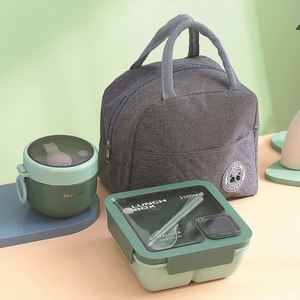 Portable Divided Lunch Box Microwaveable Student Lunch Box Workers with Heating Simple Light Lunch Boxes - Product Image 3