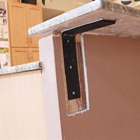 Support de comptoir flottant dissimulé robuste en acier, équerres murales pour étagères, meubles d'îlot de cuisine en granit et quartz