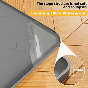 Alfombrilla de Alta Calidad para Arenero de Gatos, Alfombrilla Grande Antideslizante e Impermeable de Silicona para Piso, Fácil de Limpiar - Product Image 5