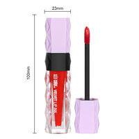 10 couleurs étanche longue durée verre brillant à l'eau lèvre glaçure hydratant liquide rouge à lèvres avec emballage de boîte de taille d'échantillon