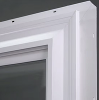 Fenêtre battante moderne Bocharm en alliage d'aluminium et PVC, double vitrage trempé, coupe-vent, sûre et fiable pour salle de bain extérieure