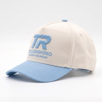 Casquette de baseball personnalisée à logo brodé 3D de qualité supérieure, bicolore et structurée, pour marques de vêtements, vente en gros