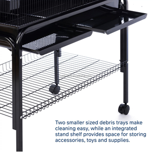 Parkit, parrotet, burung lovebird, sirip, burung, burung bayan, burung beo & kandang penerbangan kecil dengan dudukan - Product Image 5