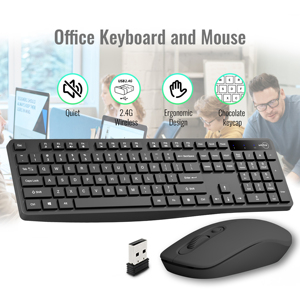 Nouvel ensemble clavier et souris sans fil USB SC601 personnalisable avec logo, design ergonomique, haute précision, Plug and Play, <span class=keywords><strong>taille</strong></span> standard - Product Image 2