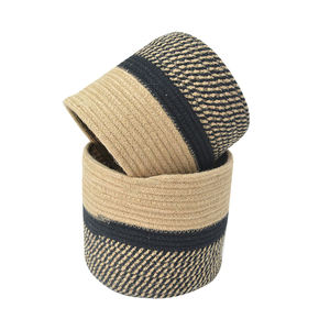 Panier <span class=keywords><strong>de</strong></span> plantes <span class=keywords><strong>en</strong></span> <span class=keywords><strong>corde</strong></span> <span class=keywords><strong>de</strong></span> coton tissé avec poignées - Product Image 6