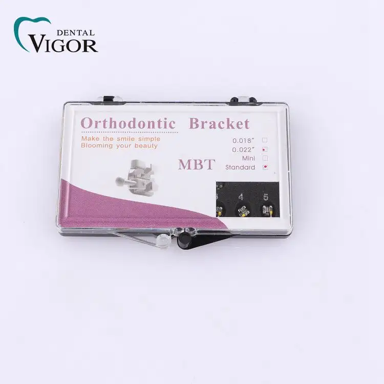 Goedkope Dental Mini Standaard Orthodontische Metalen Roth Mbt Beugels 3 4 5 Haken 0.018 "0.022"