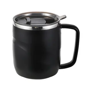 400ML Insulated Coffee Mug With Handle Stainless Steel Double Wall Camping Travel Tea Cup Tough Shatterproof Coffee Water Cup
