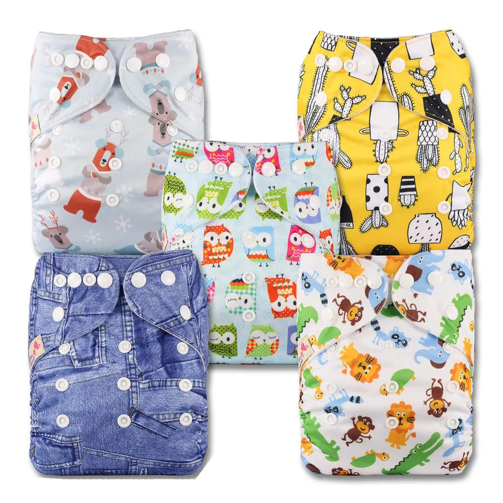 Pannolino tascabile per bambini pannolino di stoffa lavabile riutilizzabile pannolino traspirante per neonato personalizza il Design etichetta privata