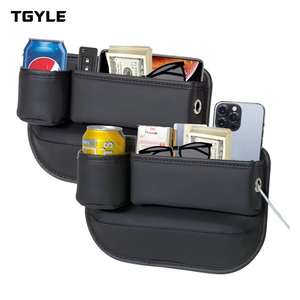 Organizador Multifuncional Rojo para Auto, Caja de Almacenamiento Lateral, Portavasos, Soporte para Teléfono, Gafas de Sol, Organizador para el Asiento Delantero - Product Image 1