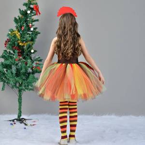 Nouvelle Robe Tutu de Thanksgiving pour Filles HP 2026, sans Manches, avec Bandeau, pour Fêtes et Festivals Turcs, Vêtements pour Enfants - Product Image 4