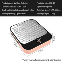 Colector de Polvo para Uñas de Rápida Absorción con Pantalla LCD Integrada, Deflector Magnético, Batería de Larga Duración y Logotipo Personalizado para Distribuidores