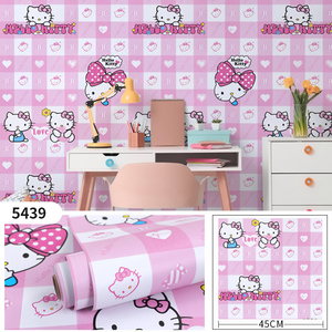 Carta da parati in PVC 3D carta da parati con Design contratta per la casa con Design rosa carta da parati per bambini - Product Image 2