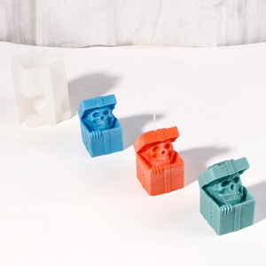 Molde para velas con diseño gótico de fantasma 'No Say/Look/Listen', Molde para velas en caja de regalo, Herramienta para velas con forma de esqueleto - Product Image 6