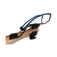 Lanceur de fronde pour sports de chasse et de tir en plein air avec poignée de magazine et attache de poignet en acier pour les passionnés de sport