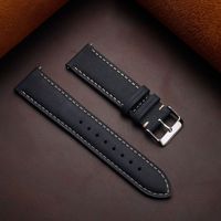 Vente flash Bracelet en cuir de vachette pleine fleur Crazy Horse pour montre Plusieurs tailles Bracelet de montre en cuir véritable double face souple