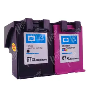 Hicor 67xl 67 Xl Premium Zwart Opnieuw Gefabriceerde Kleur Inkjetcartridge Voor HP Envy Pro 6455 6458 6475