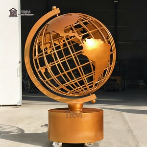 Jardín al aire libre Gigante Plata <span class=keywords><strong>Bolas</strong></span> <span class=keywords><strong>de</strong></span> metal Estatua Acero inoxidable <span class=keywords><strong>Mundo</strong></span> Globo Escultura - Product Image 2