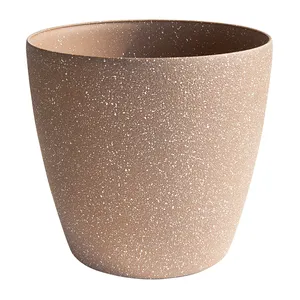 Outside light stone like planter auto watering large container pot for plants