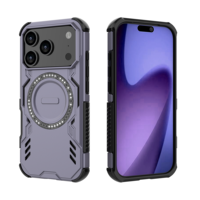 Étui de protection antichoc rigide pour iPhone 18 Pro Max, 18 Pro/17 Air/Pro/17 avec béquille rotative à 360°