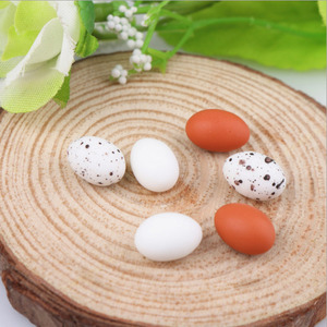 8*12MM 100 Cái Mini Egg Resin 3D Charms Thực Tế Tiny 3D Trứng Mài Tròn Thu Nhỏ Dollhouse Ăn Sáng Thực Phẩm Hairbow Trung Tâm Craft - Product Image 1