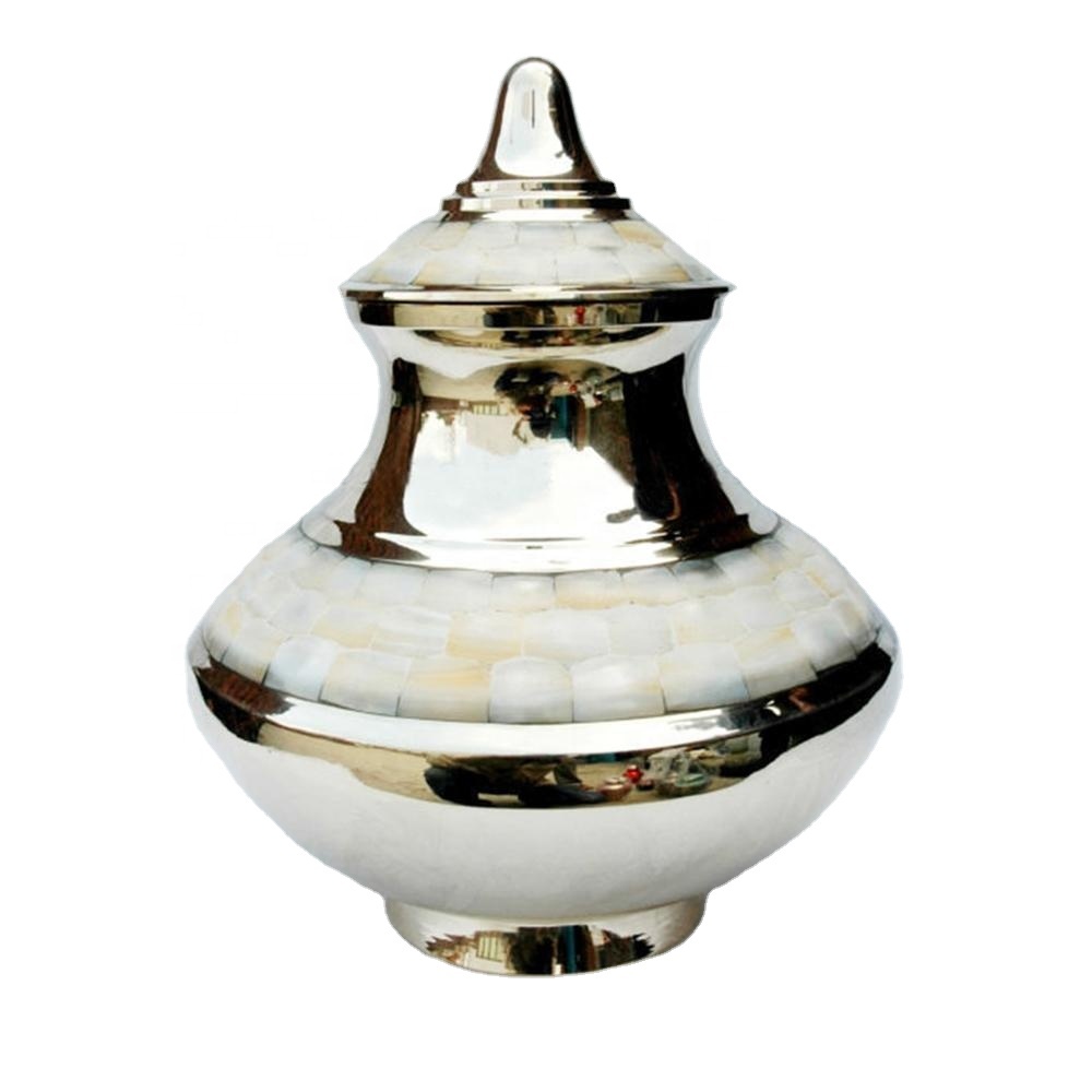 Матери жемчуга латунные урны для кремации для человеческого зола, сувенир для взрослых от производителя