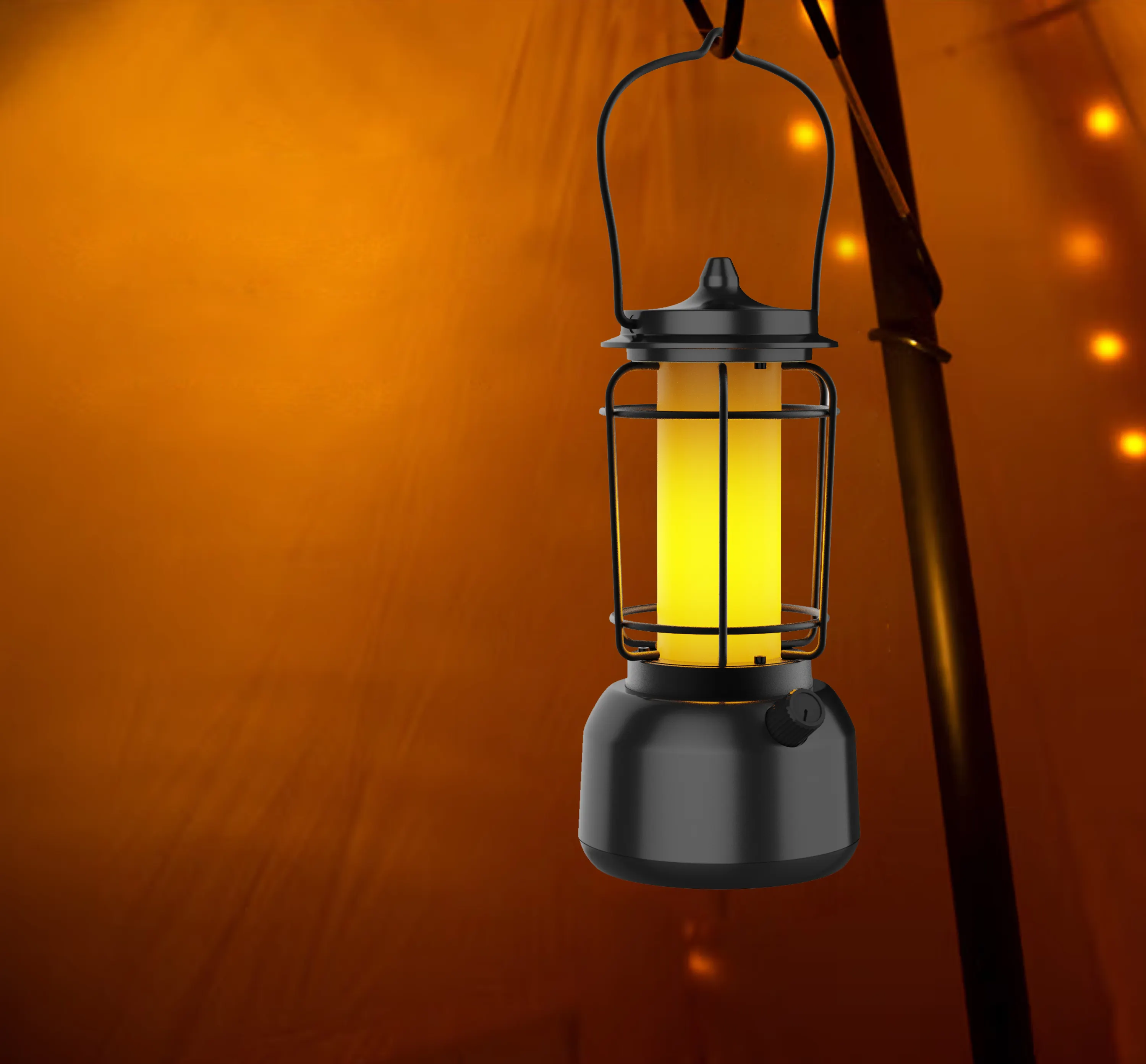 Rechargeable LED Camping Lantern Emergency Porch Vintage Lantern Tent Light LED Camping Lamp Outdoor Camping Light