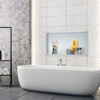 LEXI – Niche de douche ménagables, étagère de rangement pour insertion, 12x28 pouces, dimensions d'installation: 13x29 pouces, étanche, mousse XPS