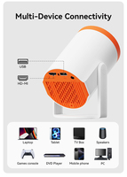 Mini projecteur JUNUO TURN1 2026, vente flash, 4K portable, 200 lumens, utilisation intérieure/extérieure, Android 14, technologie LCD LED, rotation à 180°