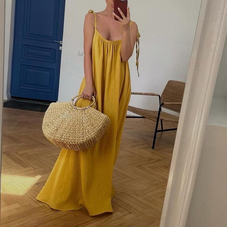 chinese dress ladies Paulmi & Harsh Lime Yellow Maxi Dress main image 0