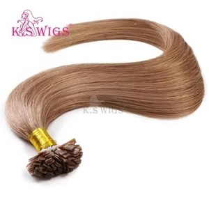 Extensiones de Cabello Humano Remy 100% Naturales de Punta Plana K.S WIGS, Cabello Virgen Indio Liso, Doble Trama, Fijación por Fusión - Product Image 3
