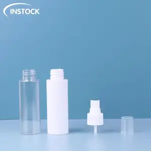 Instock Skin Care Packaging Bottle 60/80/100ml Flat Shoulder Empty Spray Bottle Custom Alcohol Disinfection Liquid Bottle