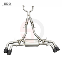 Système d'échappement Catback SD Carbon Tips pour Lexus LC500 5.0L 2018-2026 O Performance T304 avec soupape à vide et silencieux