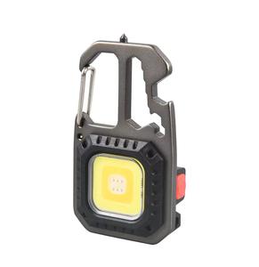 Multifunctional COB LED Work <b>Light</b> 1000LM Rechargeable Keychain Flashlight with Carabiner Bottle Opener Safety Hammer - Product Image 5