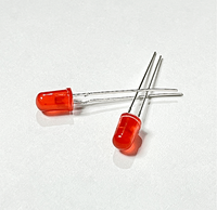 Diode LED rouge diffuse à clignotement rapide 5mm 2.0HZ 1/8 12V 620-630nm 300-400mcd 180mW 60° pour indicateur