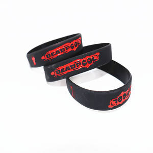 Personnage de film <span class=keywords><strong>Deadpool</strong></span> en relief sur bracelet en silicone blanc célèbre produit promotionnel - Product Image 4