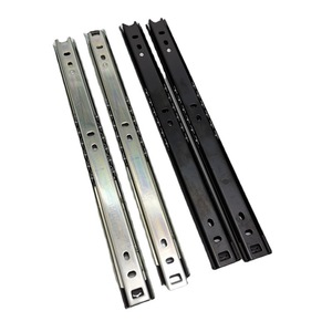 Huanmei <b>Drawer</b> <b>Slides</b> 27mm Wide Two Section Cold Rolled Steel Furniture <b>Drawer</b> Guides Modern Design - Product Image 3
