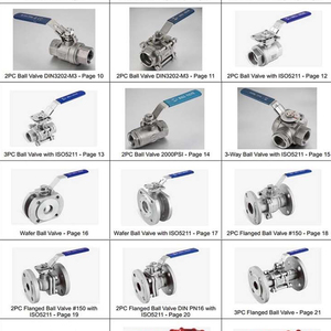 DIN tiêu chuẩn ANSI tiêu chuẩn cơ thể thép không gỉ PTFE ghế 2PC loại mặt bích nổi bóng van - Product Image 4