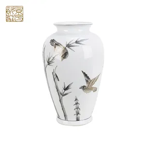 China supplier ceramic narrow mouthed flower vintage types of flower vase