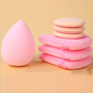 طقم إسفنجة مكياج بلون نقي مكون من 12 قطعة ، خلاط رطب ناعم ، نوع أحمر خدود بيضة ، مزج قابل للغسل ، يتميز بإصبع صغير ، بودرة سائبة ، نفخة - Product Image 5