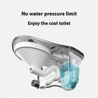 Grande Cuvette de Toilettes Intelligente Fonction Lavage Féminin Chasse Automatique Sans Bride WC à Poser Télécommande Incluse
