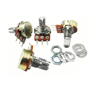 5PCS WH148 Potenciómetro lineal de 3 pines y 15 mm B100R B500R B1K B2K B5K B10K B20K B50K B100K B250K B500K B1M 101 501 102 502 - Product Image 1