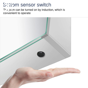 Mur Monté en aluminium d'espace combinaison <span class=keywords><strong>toilette</strong></span> lentille arche Illuminé <span class=keywords><strong>LED</strong></span> Salle De Bain Miroir Armoire - Product Image 5