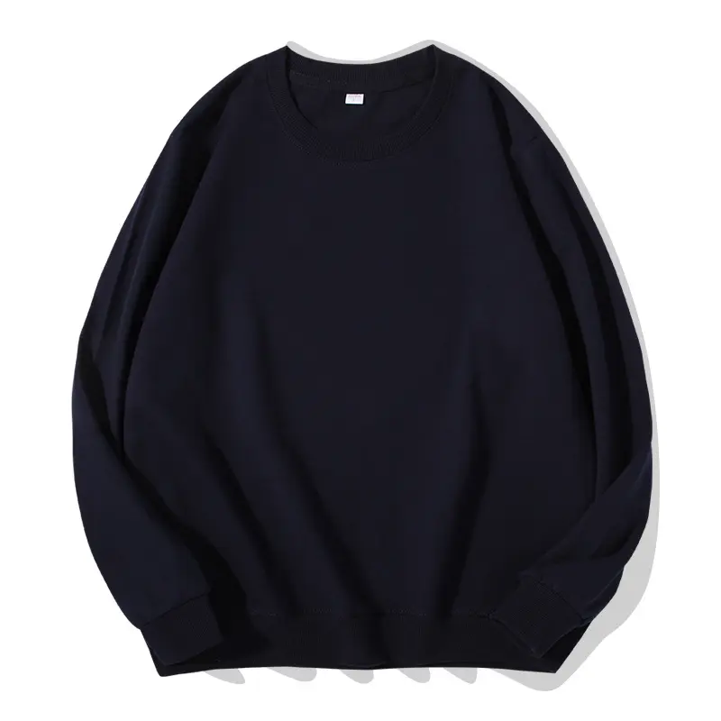 OEM Crew Neck 100% Heavy Cotton Fleece Hoodies Blank Drop Shoulder Pullover Sweatshirt Custom Crewneck Oversized Sweatshirt