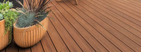 Planches de terrasse en composite WPC solides et imperméables pour l'extérieur