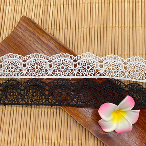 Mariage coeur vérifier dentelle Teim mariée Crochet poitrine dentelle coupe broderie ourlet Kace garniture pétoncle Polyester lacets de chaussures - Product Image 4