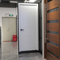 Porte pré-montée en bois de chêne de style Shaker, norme américaine, 4 panneaux, apprêtée, en HDF/MDF, pour intérieur de maison et maison jumelée