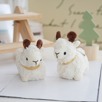 Porte-clés mignon en peluche de 14 cm, mini breloque agneau moelleux pour sac, cadeau promotionnel