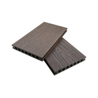 Plancher de terrasse en WPC co-extrudé moderne, imperméable, durable, composite bois-plastique PVC, pour les parcs extérieurs, installation facile